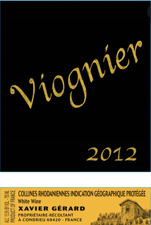 Xavier Gerard Viognier Le Replat Vin de Pays des Collines Rhodaniennes 2018