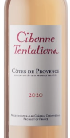 Clos Cibonne Cotes de Provence Rose Tentations 2020
