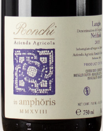Azienda Agricola Ronchi Langhe Nebbiolo In Amphoris 2018