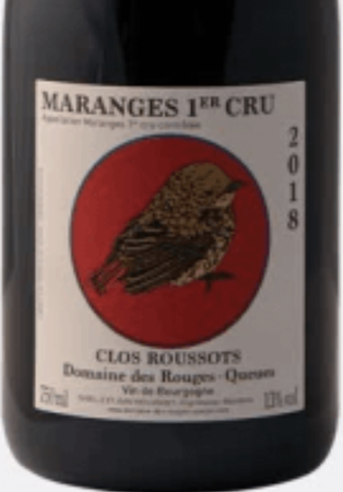 Domaine des Rouges Queues Maranges 1er Cru Clos Roussots 2018