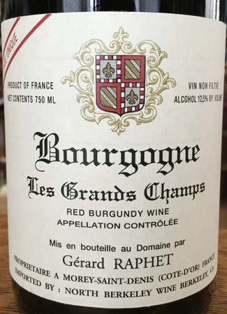 Domaine Gérard Raphet Bourgogne Rouge Les Grands Champs 2020
