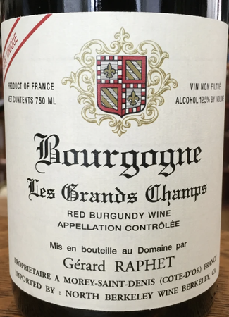 Domaine Gérard Raphet Bourgogne Rouge Les Grands Champs 2022