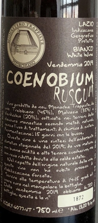 Monastero Suore Cistercensi Coenobium 'Ruscum' Bianco 2020