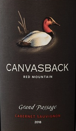 Canvasback Grand Passage Cab Sauv 2018