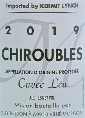 Guy Breton Chiroubles Cuvee Lea 2019