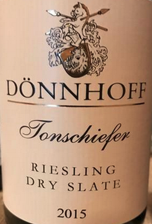 Donnhoff Tonschiefer Dry Slate Trocken Riesling 2015