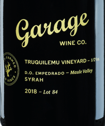Garage Wine Co Syrah Lot 84 2018