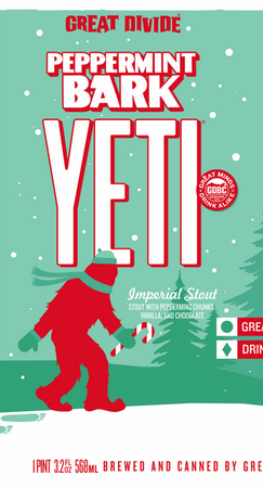 Great Divide Peppermint Bark Yeti 19.2oz Can