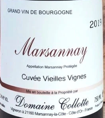 Domaine Collotte Marsannay Cuvee VV 2019