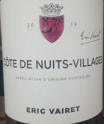 Eric Vairet Cote De Nuits-Villages 2019