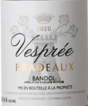 Chateau Pradeaux Bandol Rose Vespree 2020