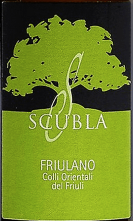 Scubla Tocai Friulano Colli Orientali del Friuli 2015