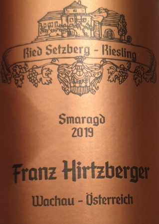 Franz Hirtzberger Ried Setzberg Smaragd Riesling 2019
