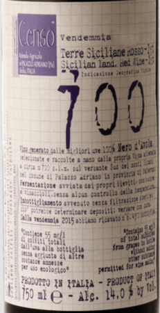 Il Censo 700 Nero d' Avola 2016