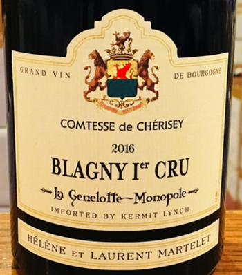 Comtesse de Cherisey Blagny Rouge 1er Cru La Genelotte 2016