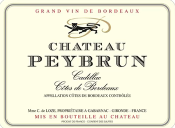 Chateau Peybrun Cadillac Cotes de Bordeaux 2018