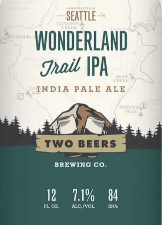 Two Beers Brewing Wonderland Trail 12oz Can