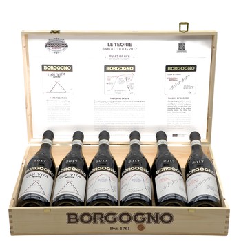 Barolo Le Teorie Six Bottle Gift Case Giacomo Borgogno 2017