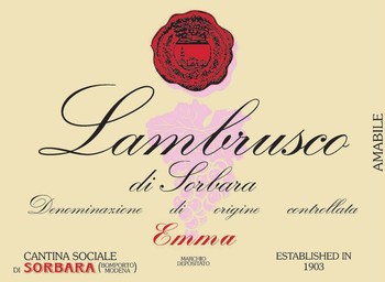Cantina di Carpi e Sorbara Lambrusco di Sorbara Emma Amabile NV