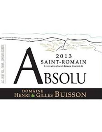 Domaine Henri and Gilles Buisson Saint-Romain Absolu Blanc 2013