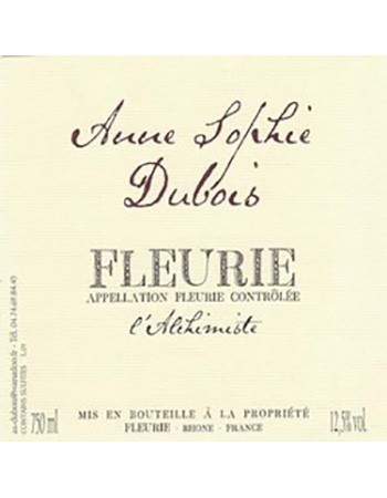 Anne Sophie Dubois Fleurie l'Alchimiste 2017