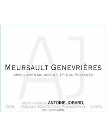 Domaine Antoine Jobard Meursault Genevrieres Premier Cru 2013