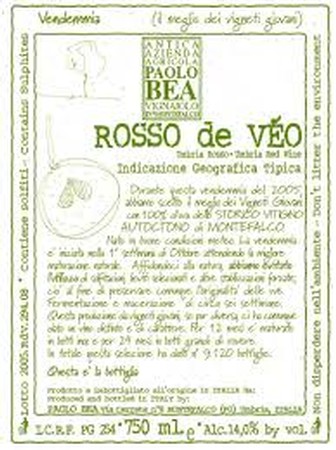 Paolo Bea Rosso de Veo Rosso 2016