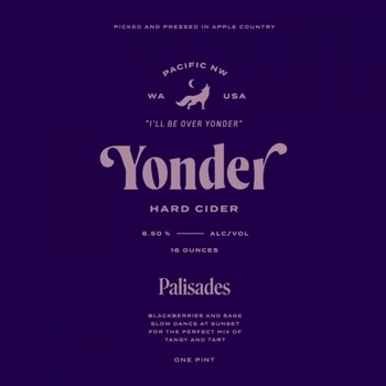 Yonder Palisades Blackberry Sage Cider 16oz Can