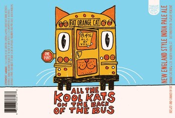 Fat Orange Cat Kool Kats Back of the Bus 16oz Can