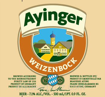 Ayinger Weizenbock 500mL Bottle