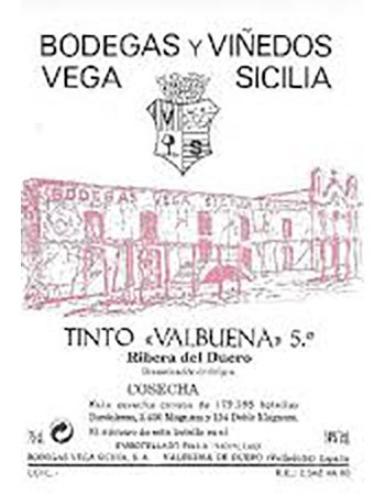 Bodegas Vega Sicilia Valbuena 2012