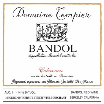 Domaine Tempier Bandol Cabassaou Rouge 2022