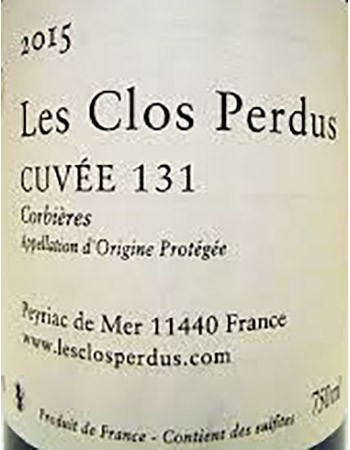 Les Clos Perdus Cuvee 131 2015