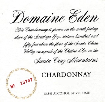 Domaine Eden Chardonnay 2015