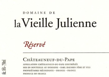 Domaine de la Vieille Julienne Chateauneuf du Pape Reserve 2019