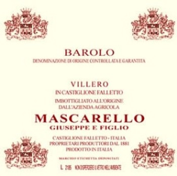 Giuseppe Mascarello & Figlio Villero Barolo 2018
