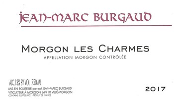 Jean-Marc Burgaud Morgon Les Charmes 2017