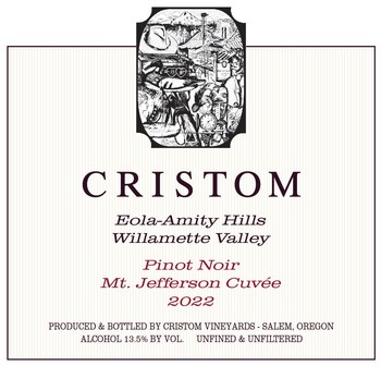 Cristom Mt. Jefferson Cuvee Pinot Noir 2022