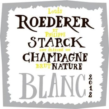 Louis Roederer Brut Nature Philippe Starck Label 2012