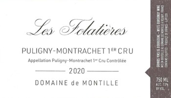 Domaine de Montille Puligny-Montrachet Les Folatieres Premier Cru 2020