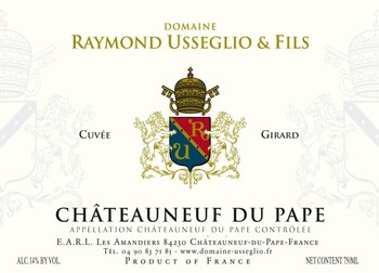 Domaine Raymond Usseglio Chateauneuf-du-Pape Girard 2018