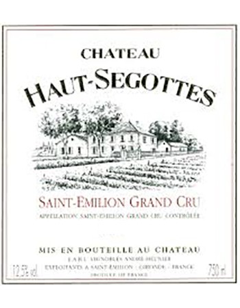 Chateau Haut-Segottes Saint Emilion Grand Cru 2019