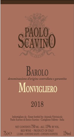 Paolo Scavino Barolo Monvigliero 2018