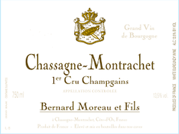 Domaine Bernard Moreau Chassagne-Montrachet 1er Cru Champgains 2020