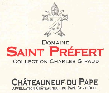 Domaine Saint Prefert Chateauneuf-du-Pape Collection Charles Giraud 2019