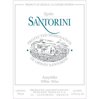 Sigalas Assyrtiko Santorini 2022