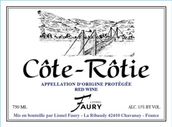 Lionel Faury Cote-Rotie 2018