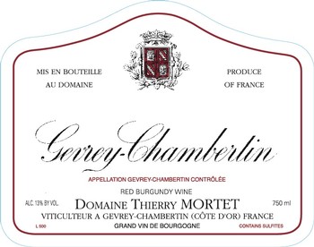 Domaine Thierry Mortet Gevrey-Chambertin 2016