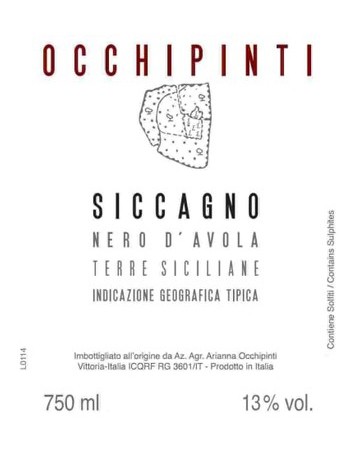 Arianna Occhipinti Siccagno Nero d'Avola 2020