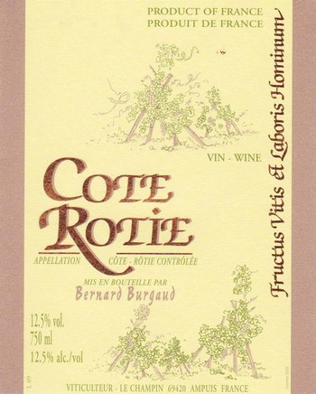 Bernard Burgaud Cote Rotie 2017